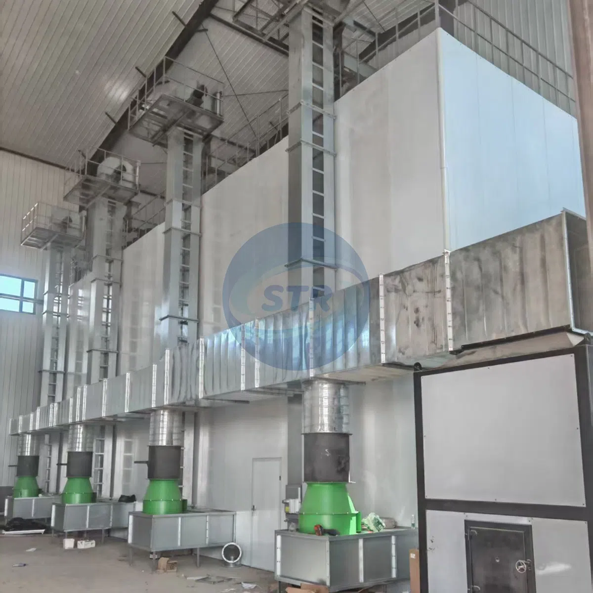 1 furnace 6 dryers integrated grain drying plant
