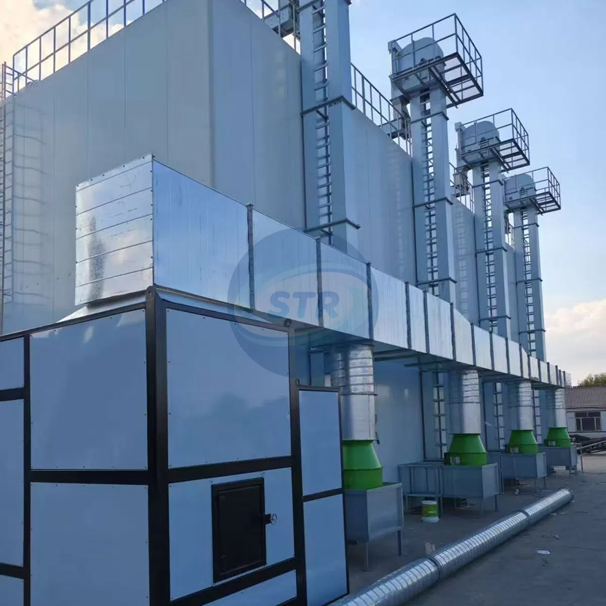 4-unit commercial paddy drying cluster