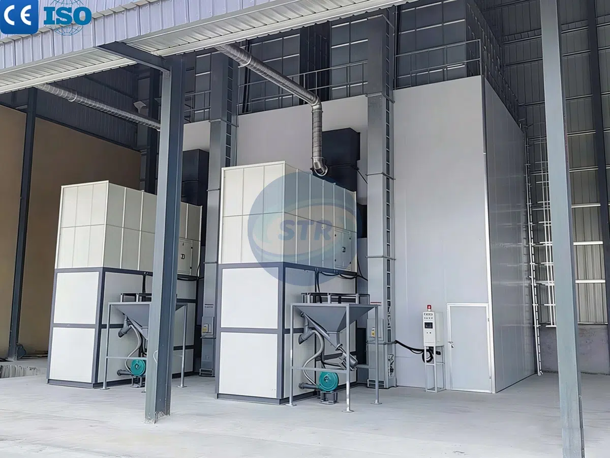 Biomass pellet furnace for grain dryer heating systems