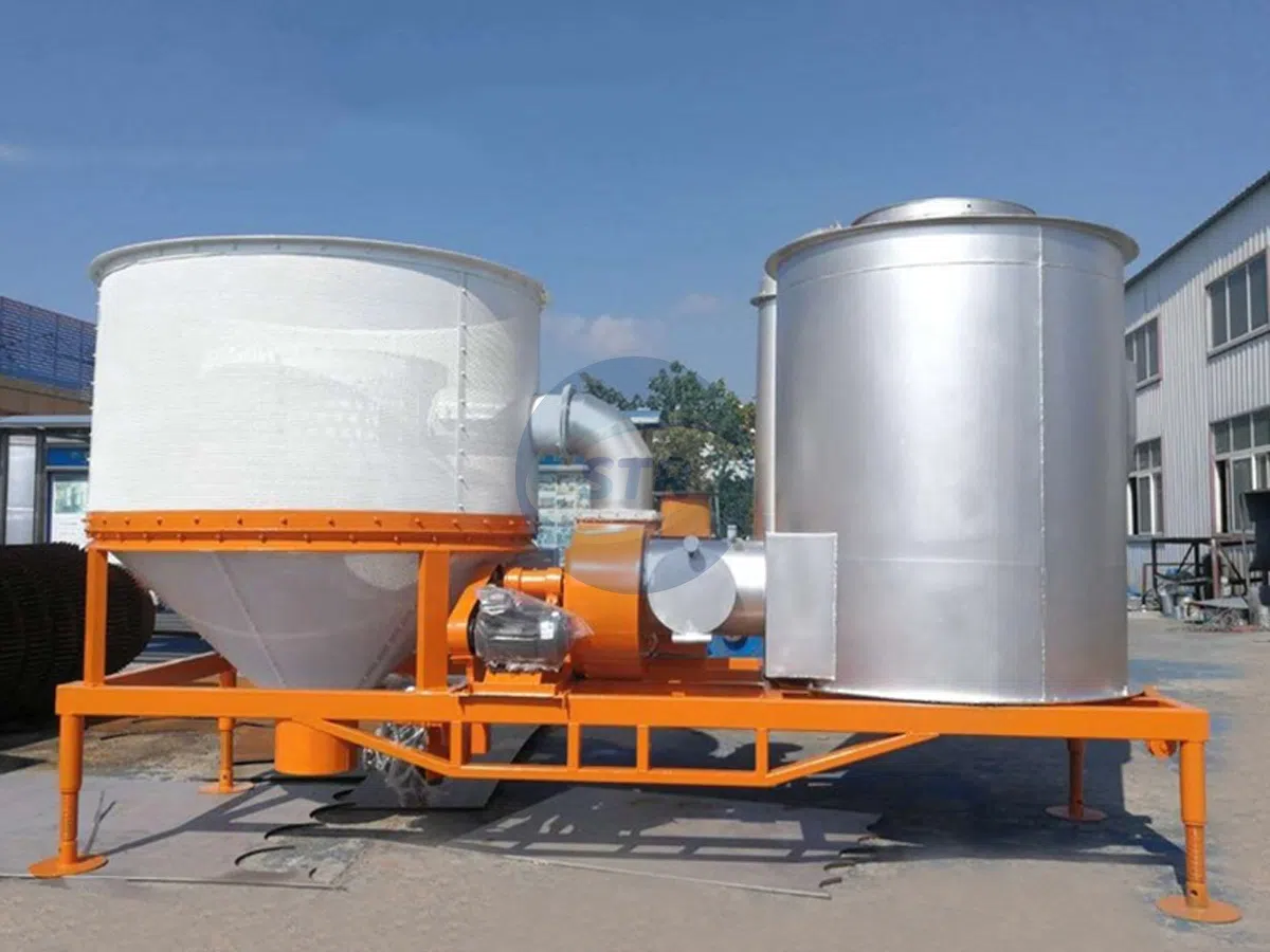 Tractor-driven mobile grain dryer for flexible field use