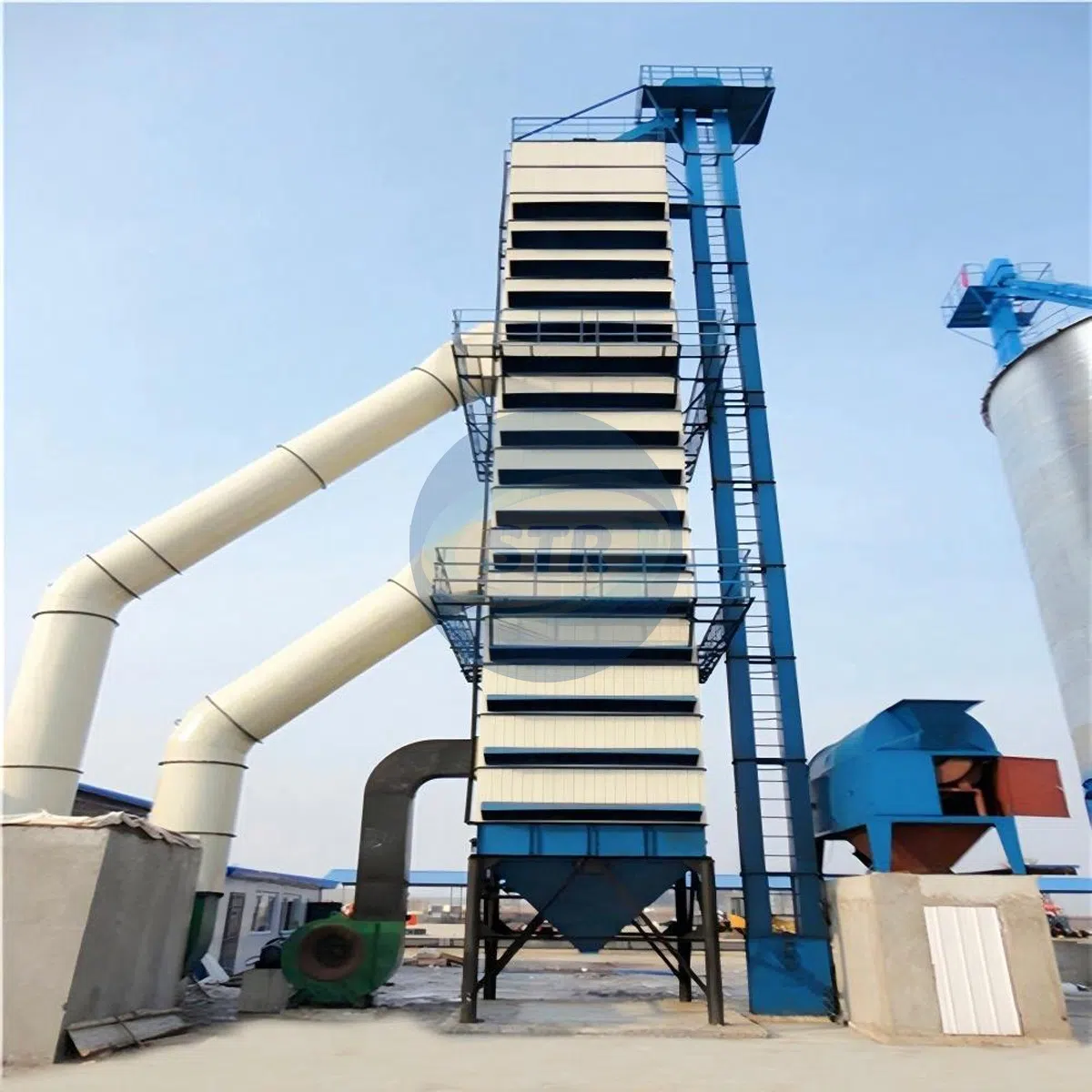 5HL-100 continuous flow grain dryer tower for commercial grain drying projects