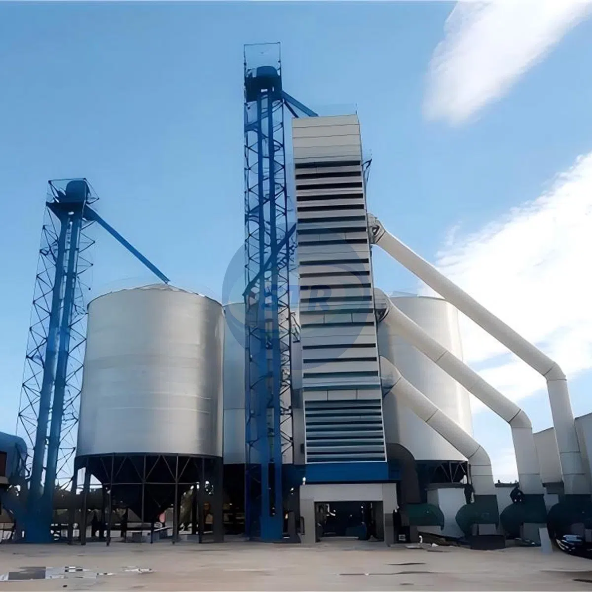 5HL-150 continuous flow grain dryer tower for medium to large grain drying projects