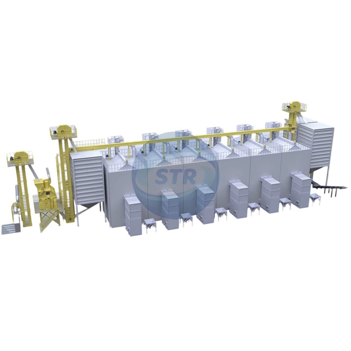 210-ton complete batch grain dryer system line for rice mills and grain processing plants