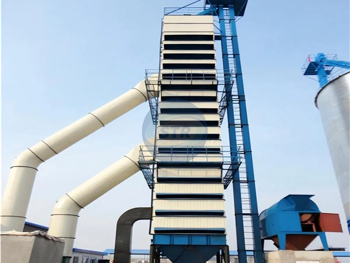 100 ton per day continuous flow grain dryer tower