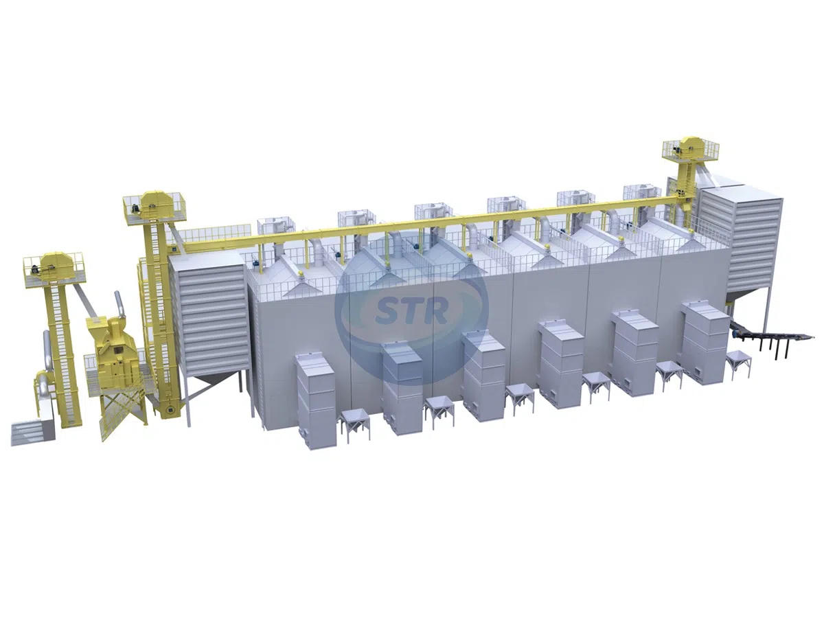 210-ton batch grain drying system line